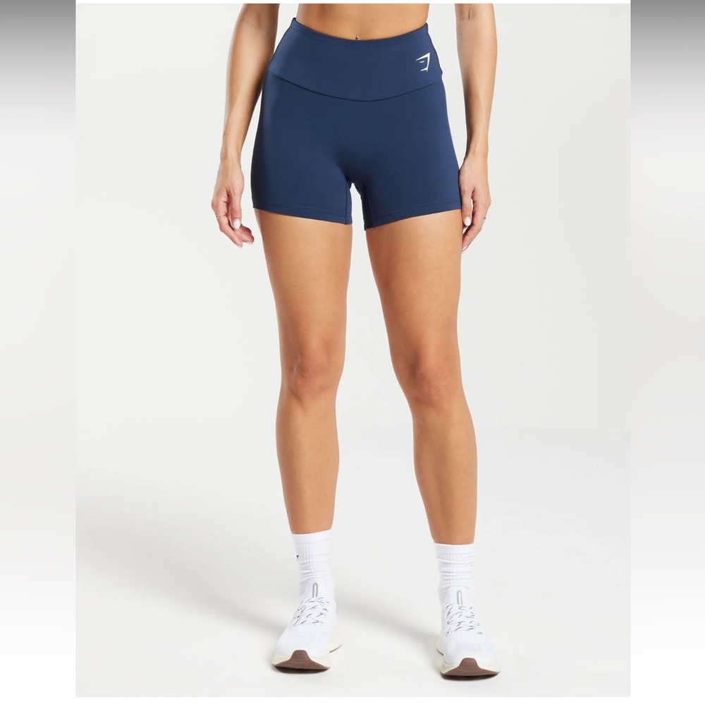 Gymshark Navy Blue TRAINING TIGHT SHORTS SZ S